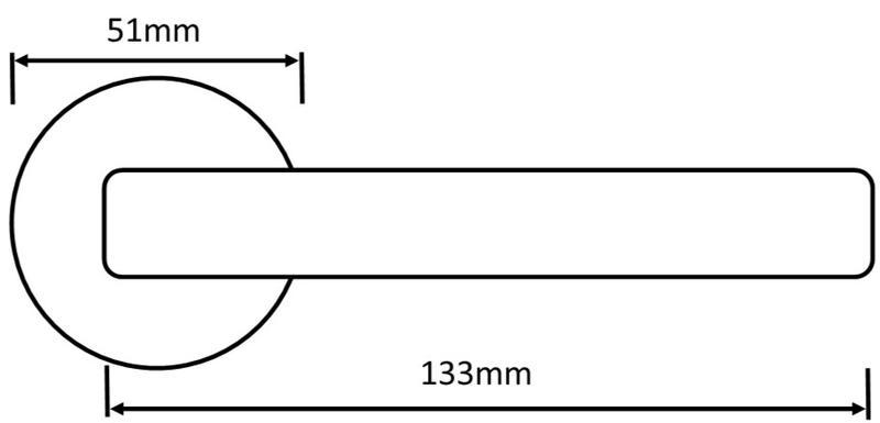 Mediterranean M46 Door Handle Dimensions